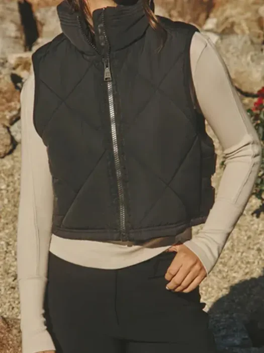 FBI S08 Missy Peregrym Black Quilted Vest