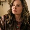 Geena Davis The Boroughs S01 Maroon Leather Jacket