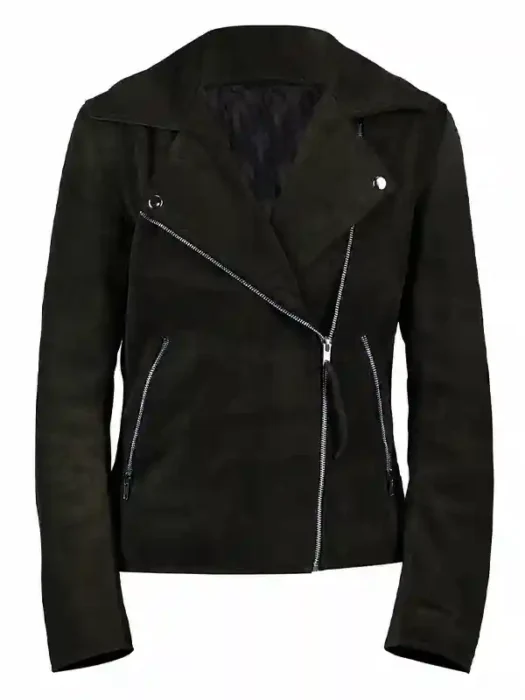 General Hospital Kristina Davis Suede Moto Jacket
