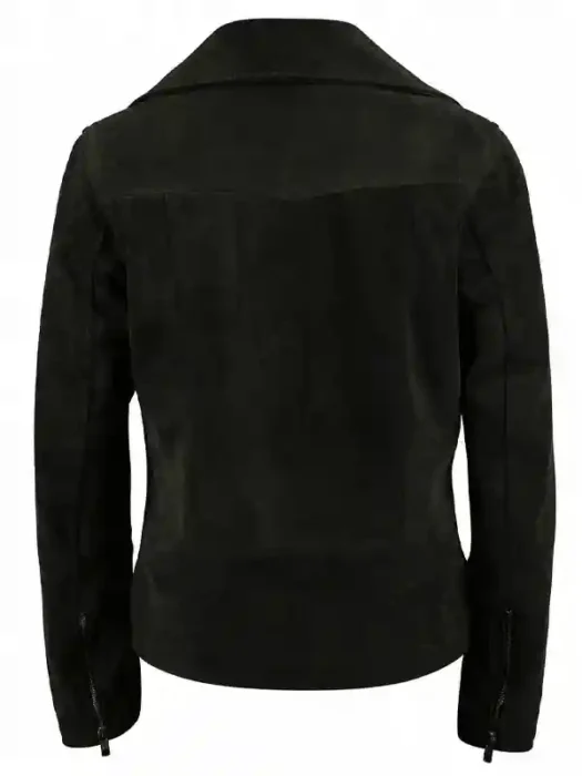 General Hospital Kristina Davis Suede Moto Jacket Back