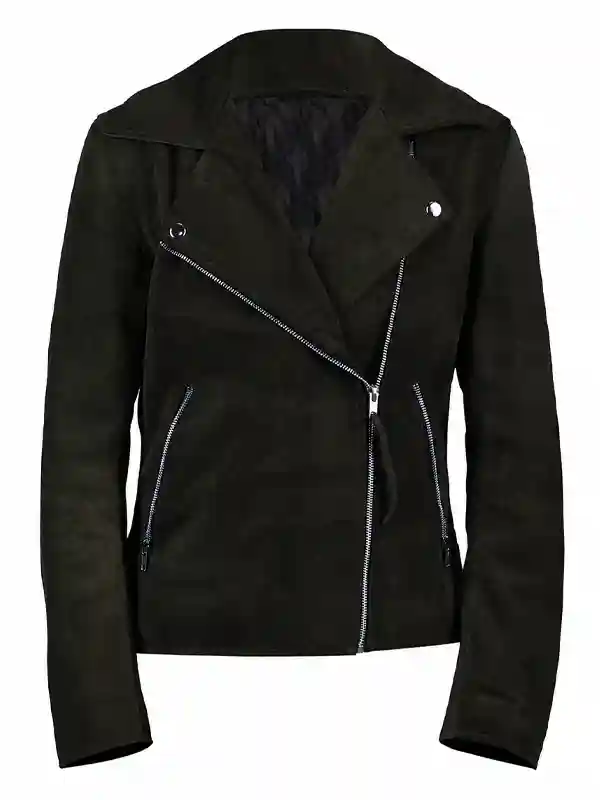 General Hospital Kristina Davis Suede Moto Jacket