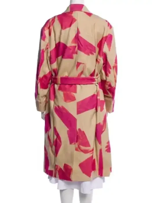 Hacks Deborah Vance Printed Trench Coat Back