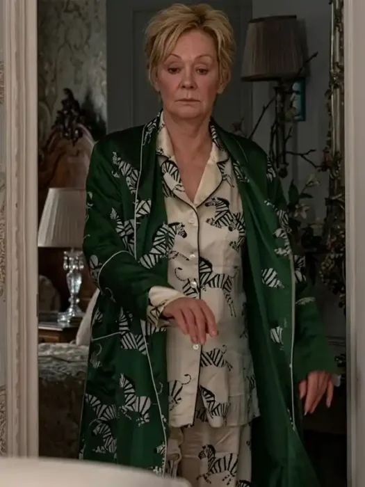 Hacks S05 Deborah Vance Green Silk Printed Robe