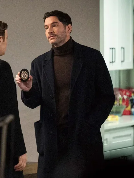 Hart Hoxton CIA 2026 Tom Ellis Blue Wool Coat