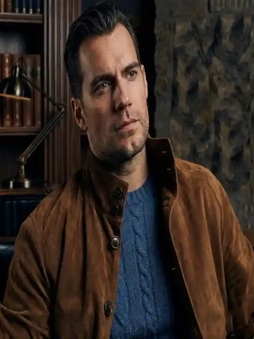 In the Grey Henry Cavill Brown Suede Jacket