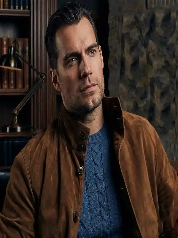 In the Grey Henry Cavill Brown Suede Jacket