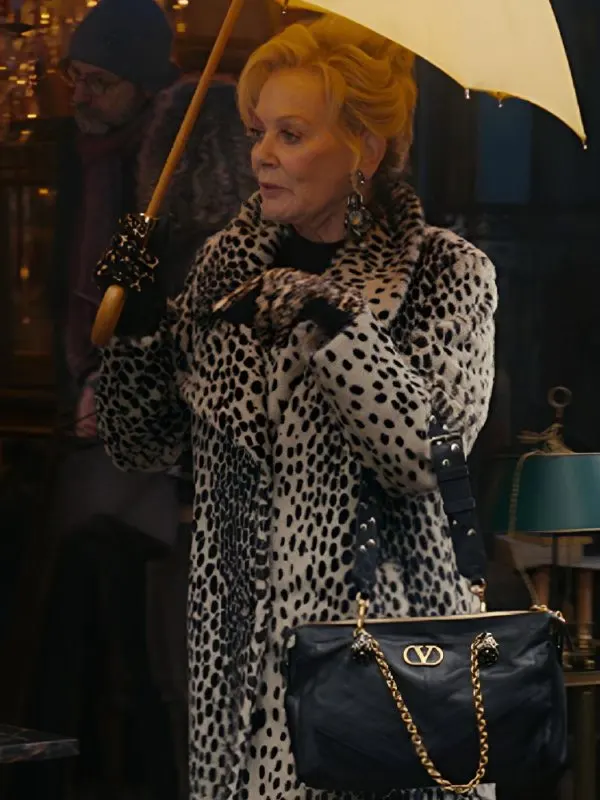 Jean Smart Hacks S05 Leopard Print Faux Fur Coat