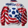 Jeff Hamilton USA World Cup Leather Jacket Back