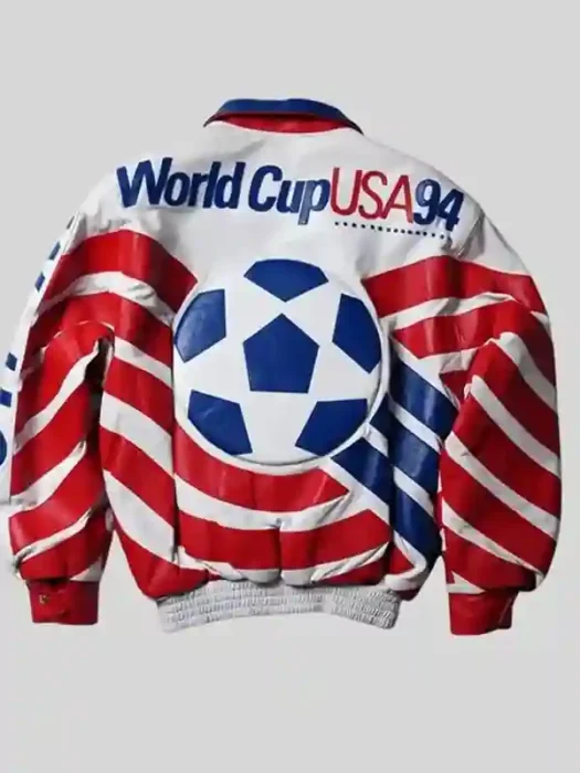 Jeff Hamilton USA World Cup Leather Jacket Back