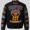 Jeff hamilton Knicks 2026 Basketball Champions Leather Jacket Back