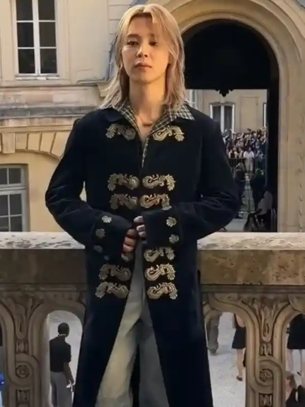 Jimin Ornate Embroidered Military Coat