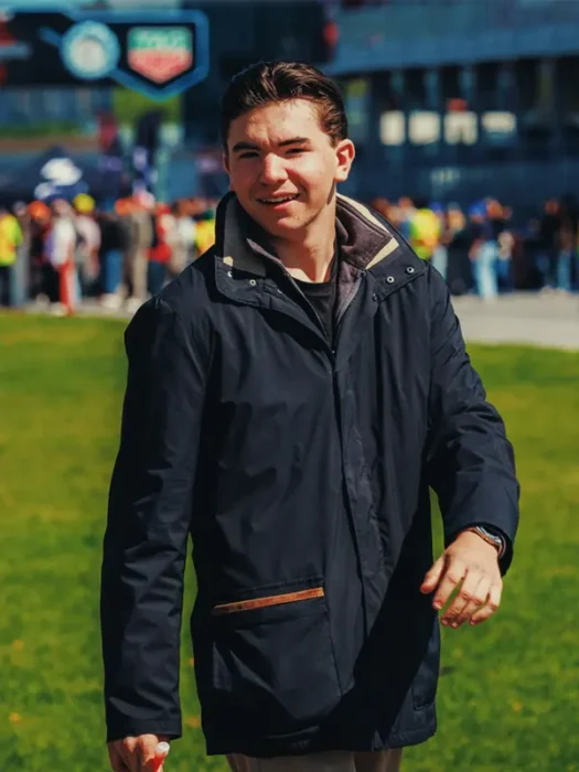 Jr Track Walk Day Emerson Fittipaldi Blue Jacket
