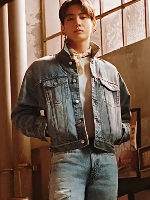 Jung Kook Blue Denim Jacket