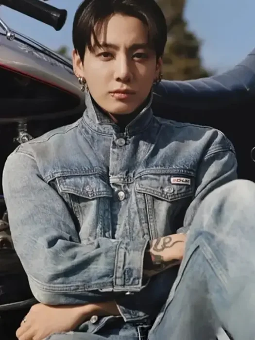 Jung Kook Blue Denim Trucker Jacket