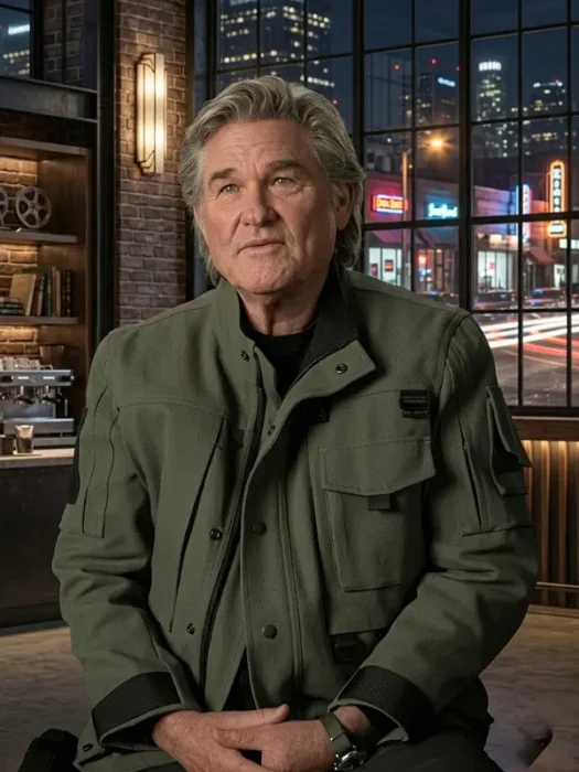 Kurt Russell Monarch Front Legacy of Monsters S01 Green Jacket