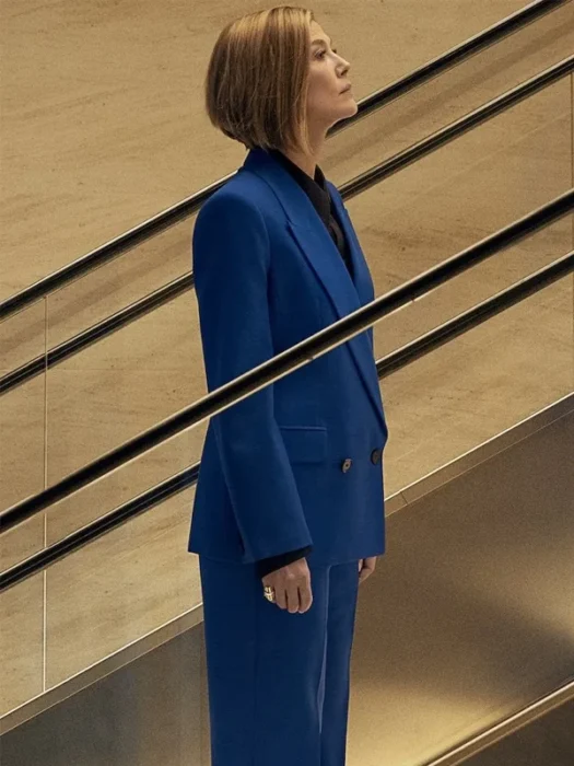 Ladies First 2026 Rosamund Pike Blue Blazer