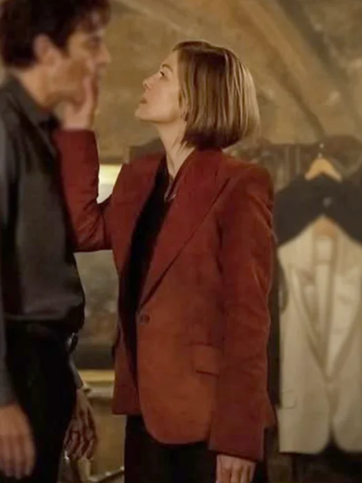 Ladies First Rosamund Pike Alex Fox Suede Blazer