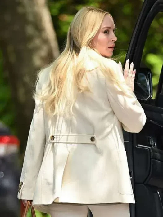 Lindsay Lohan Count Me Lies Off White Blazer Back