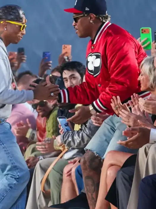 Louis Vuitton Show Future Satin Red Jacket