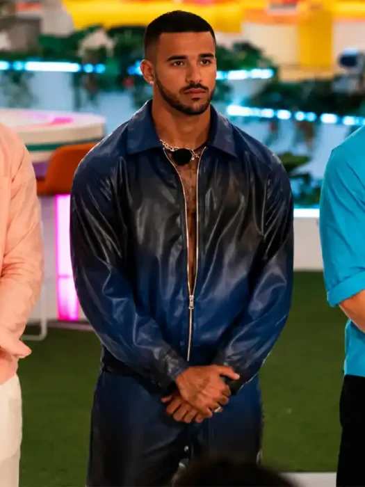 Love Island USA Gabriel Vasconcelos Leather Jacket