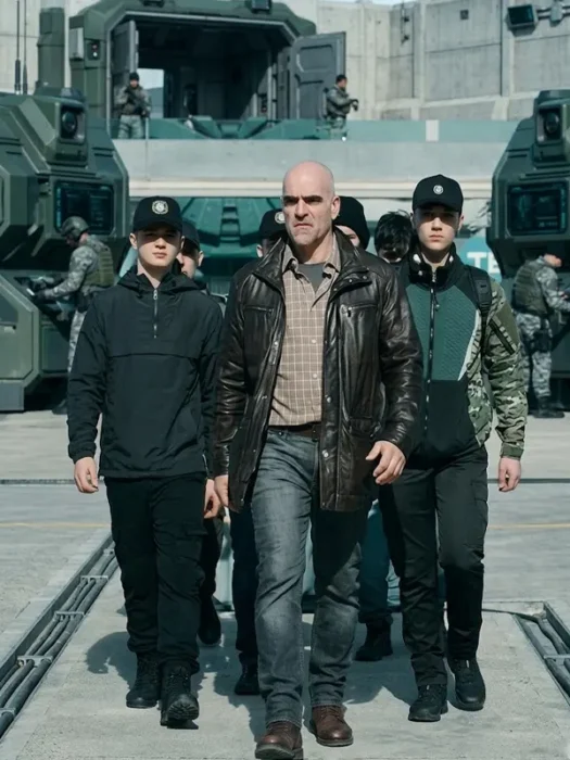 Luis Tosar Salvador 2026 Black Leather Jacket