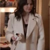 Mabel Mora Only Murders In The Building S03 Selena Gomez White Long Coat