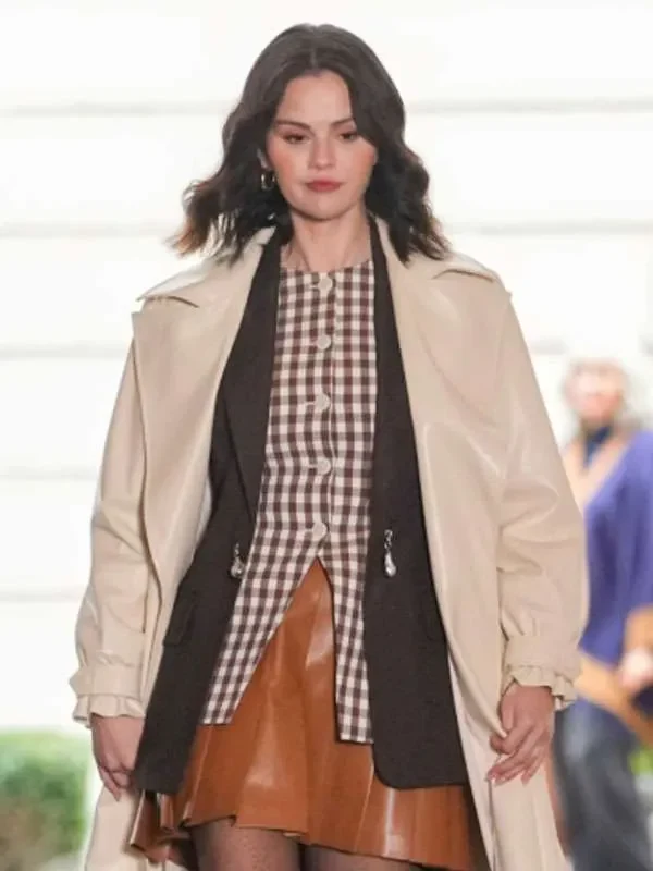 Mabel Mora Only Murders In The Building Selena Gomez Beige Coat