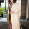 Mabel Mora Only Murders In The Building Selena Gomez Beige Leather Coat