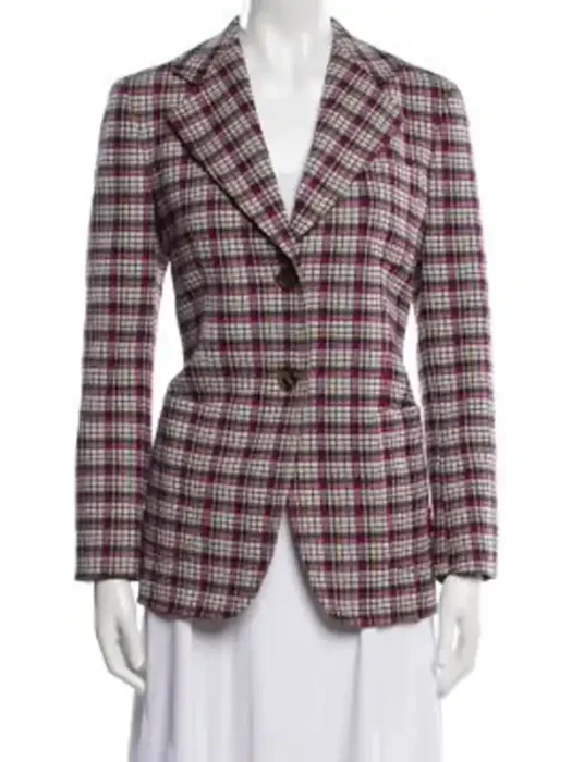 Margo’s Got Money Troubles Elle Fanning Plaid Blazer