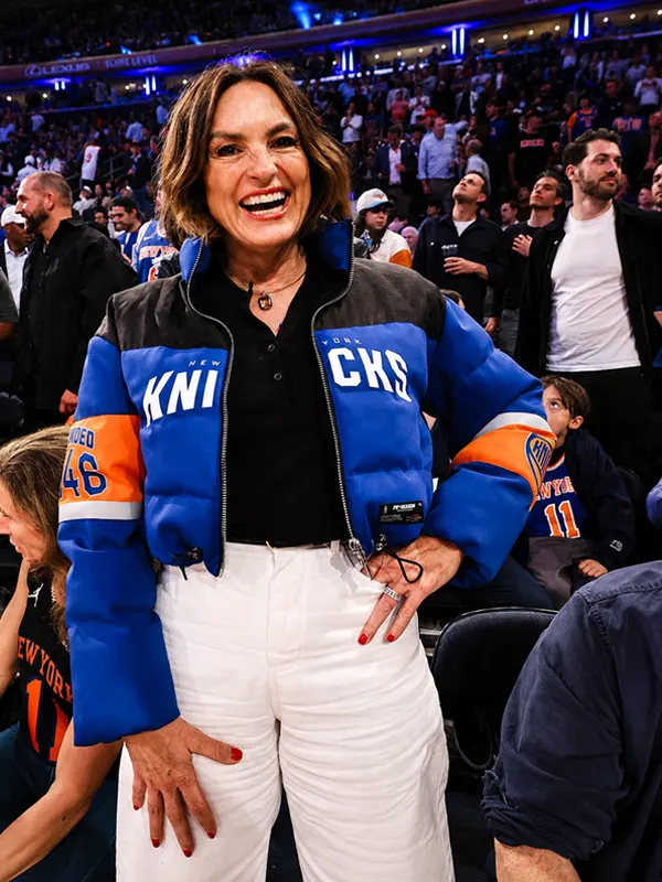 Mariska Hargitay NY Knick Blue Jacket