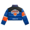Mariska Hargitay NY Knick Blue Puffer Jacket