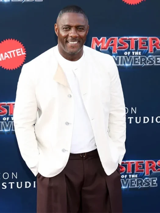 Masters Of The Universe Premiere Idris Elba White Jacket