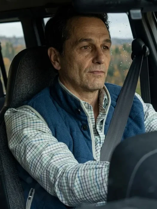 Matthew Rhys Widows Bay Blue Vest