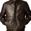 Men’s Aviator A2 Vintage Bomber Brown Leather Jacket