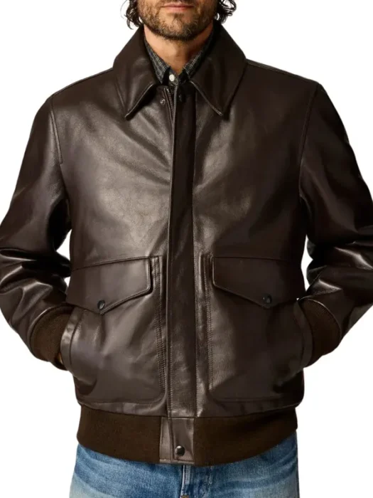 Men’s Aviator A2 Vintage Bomber Brown Leather Jacket