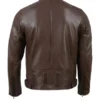 Men’s Cafe Racer Leather Brown Jacket