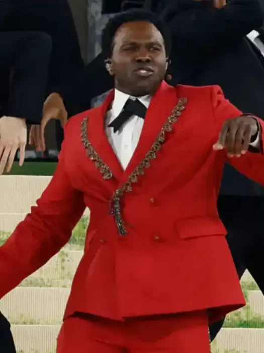 Met Gala Joshua Henry Red Blazer