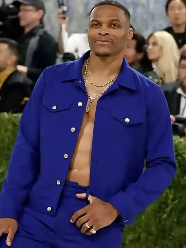 Met Gala Russell Westbrook Blue Jacket