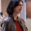 Mickey Fox Sheriff Country Brown Leather Jacket