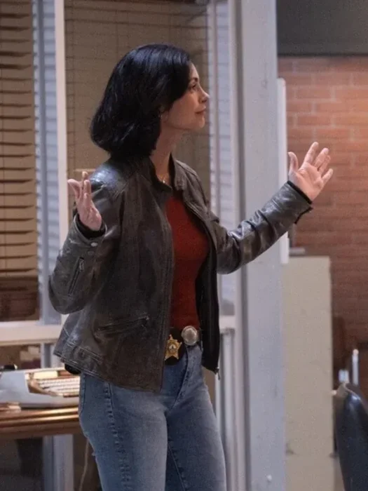 Mickey Fox Sheriff Country S01 Brown Leather Jacket