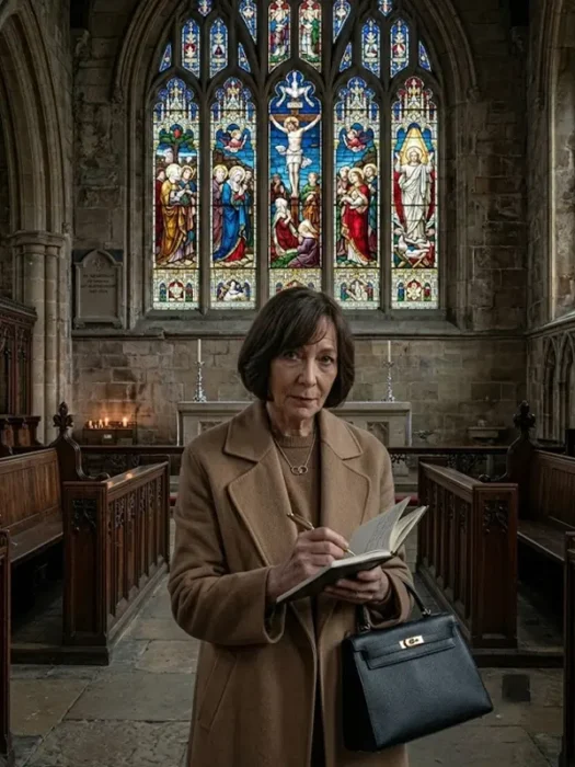 Miss You Love You Allison Janney Brown Wool Coat