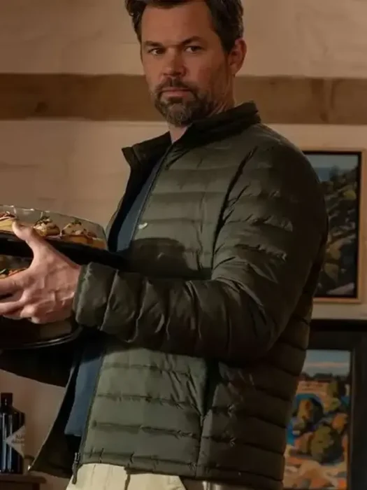 Miss You, Love You Andrew Rannells Green Puffer Jacket