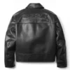 NYC Campaign Jungkook Back Black Leather Jacket