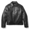 NYC Campaign Jungkook Front Black Leather Jacket