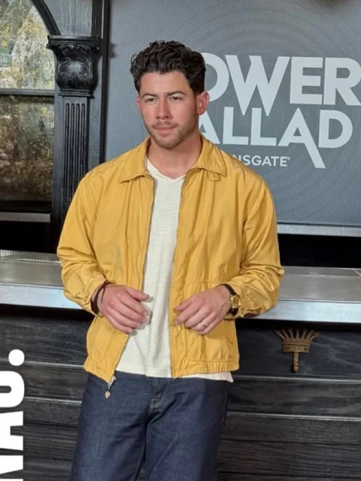 NYC Event Power Ballad Nick Jonas Yellow Jacket
