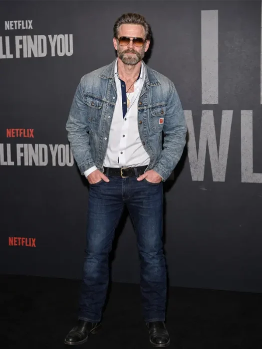 NYC Premiere I Will Find You Eric Johnson Blue Jacket
