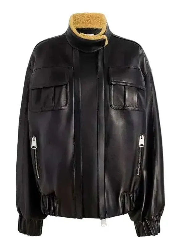 NYFW 2026 Tamara Kalinic Black Leather Jacket