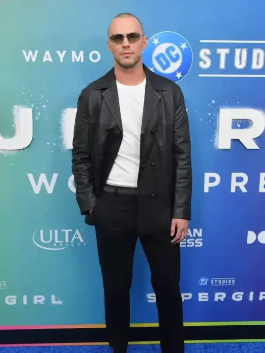 Nicholas Hoult Supergirl Black Leather Jacket