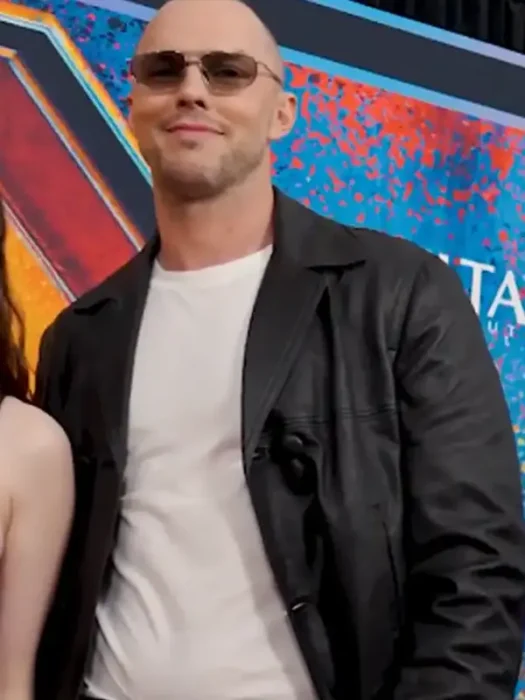 Nicholas Hoult Supergirl World Premiere New York 2026 Black Leather Jacket