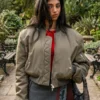 Not Suitable For Work 2026 Abby Chilukuri Olive Green Jacket